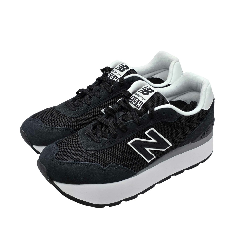 New Balance 515H Platform Sneakers Size Womens 9 Mens 7.5 Black White Shoes NIB